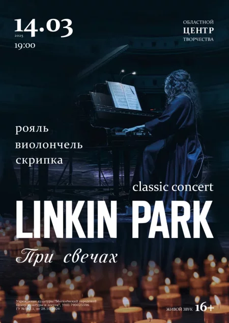 Linkin Park classic concert при свечах у Магілёў 14 сакавіка