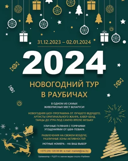 Новогодний тур в Раубичах  in  Raubichi 31 december 2023 of the year