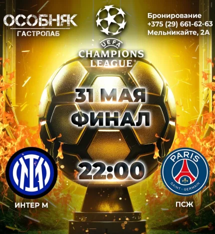 Лига чемпионов. Финал  в  Минске 31 мая 2025 года