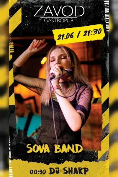 Sova Band / Dj Sharp  in  Minsk 21 june 2025 of the year