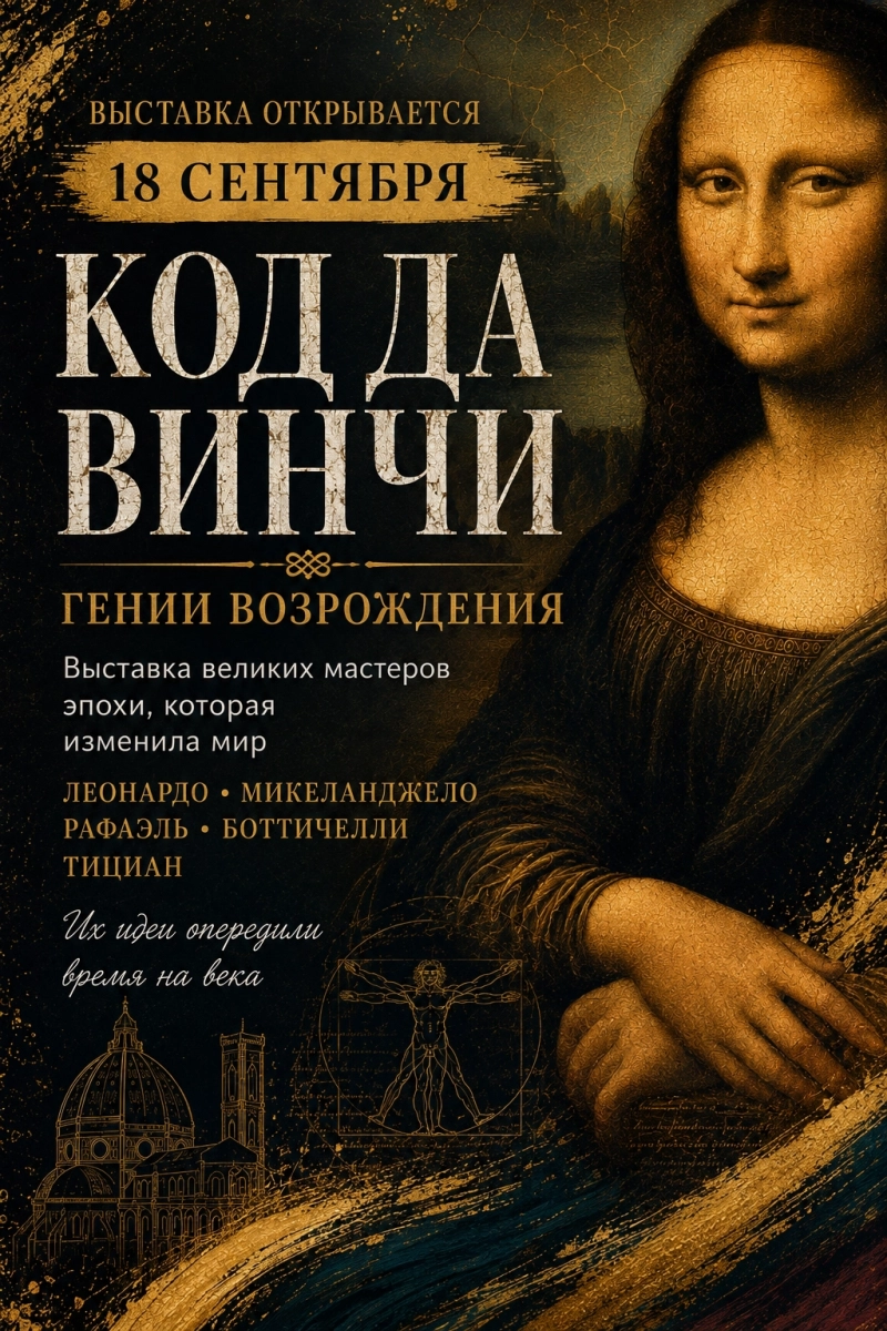 Код да Винчи. Гении Возрождения  Минске 18 сентября 2026 