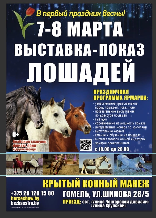 Выставка-показ лошадей «Весна-2026» в Гомеле в Гомеле 7 марта  года