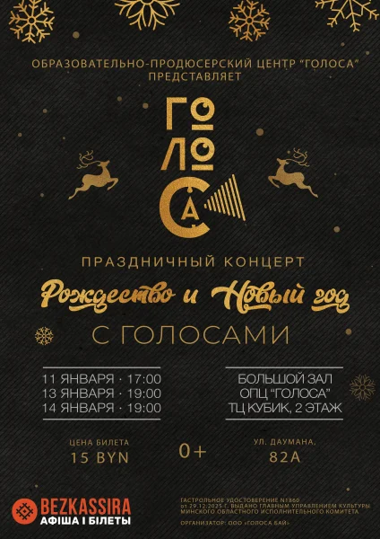 Праздничный концерт «Новый год и Рождество - 2026 "  в  Борисове 11 января 2026 года