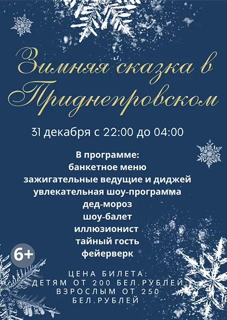 Зимняя сказка в Приднепровском! Корпус 1 у   31 снежня – анонс мерапрыемства