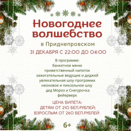 Новогоднее волшебство в Приднепровском - Корпус 2 в  Приднепровском 31 декабря 2025 года