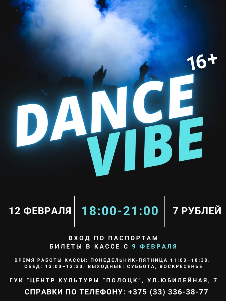 Dance Vibe  в  Полоцке 12 февраля  года