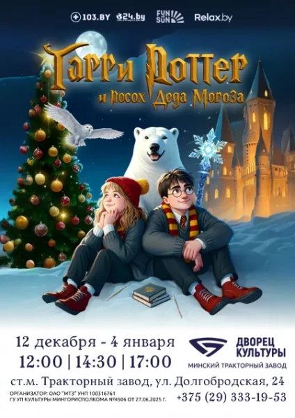 Новогоднее представление   «Гарри Поттер и посох Деда Мороза» в Минске 4 января 2026 года
